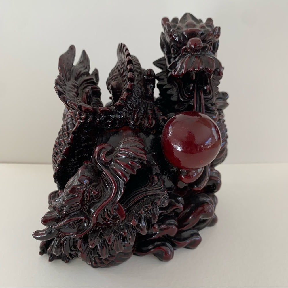 Mythical Double Dragon Statue
